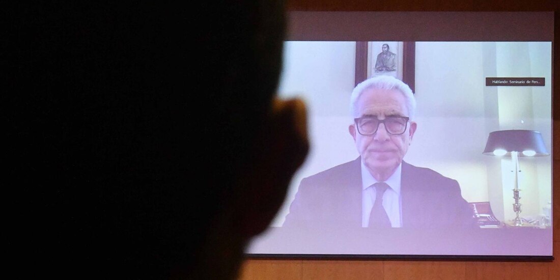 Ernesto Zedillo, ex presidente de México, durante su participación virtual en el "Seminario de perspectivas económicas 2025", el pasado 10 de enero