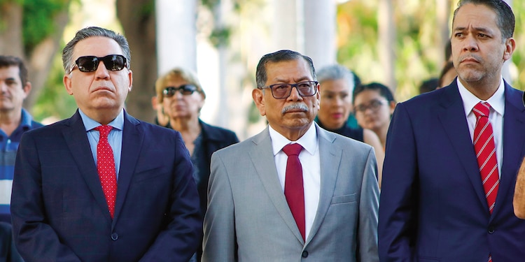 Enrique Inzunza, Gerardo Mérida y Enrique Díaz Vega, en imagen de archivo.