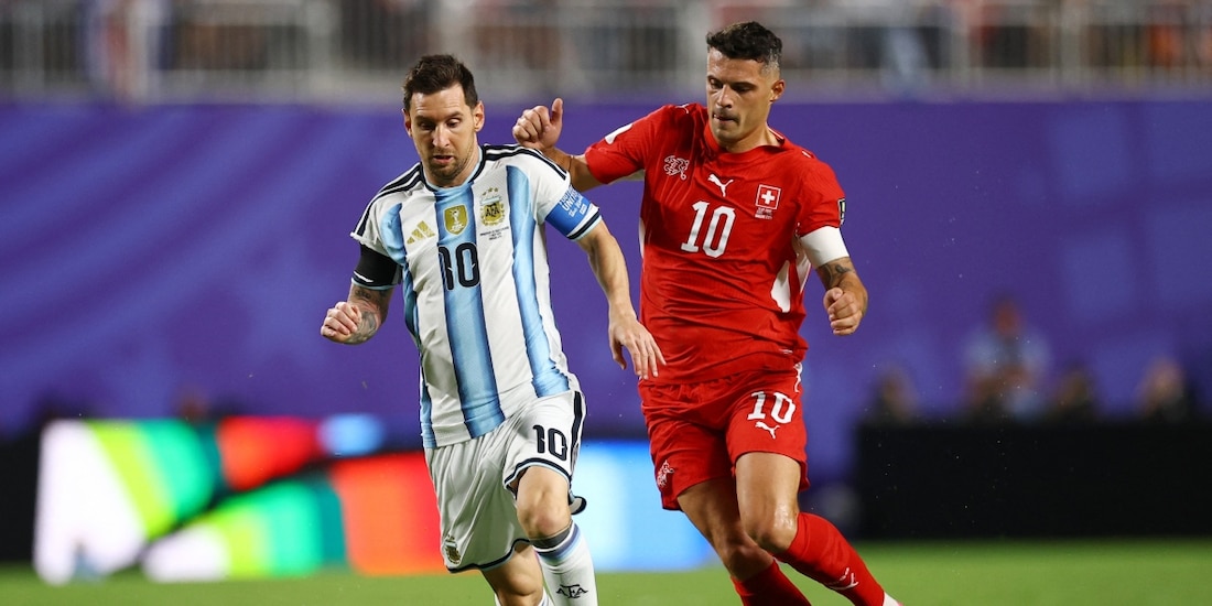 Una acción del Argentina vs Suiza, de los cuartos de final de la Copa del Mundo 2026