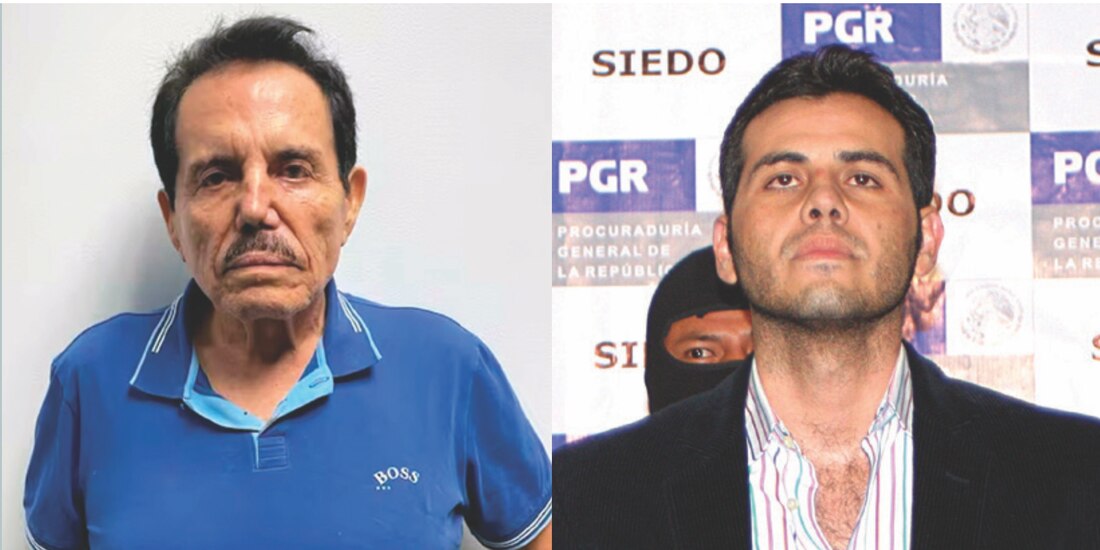 Ismael El Mayo Zambada (izq.), aprehendido en julio, y su hijo Vicente, detenido en 2009.