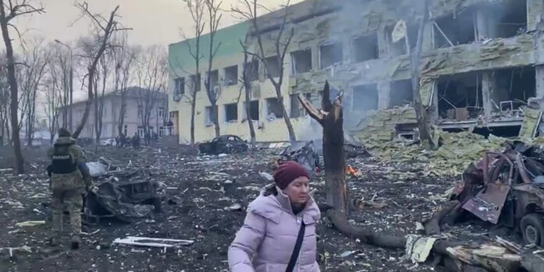 Bombardeos de tropas rusas.