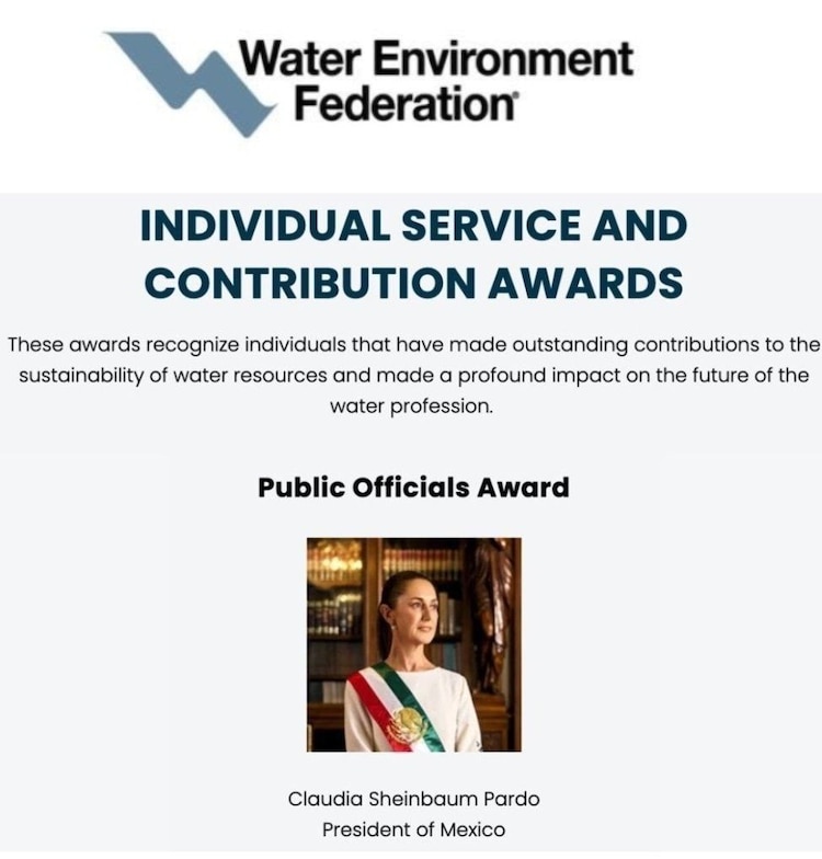 Reconocimiento de WEF a Sheinbaum.