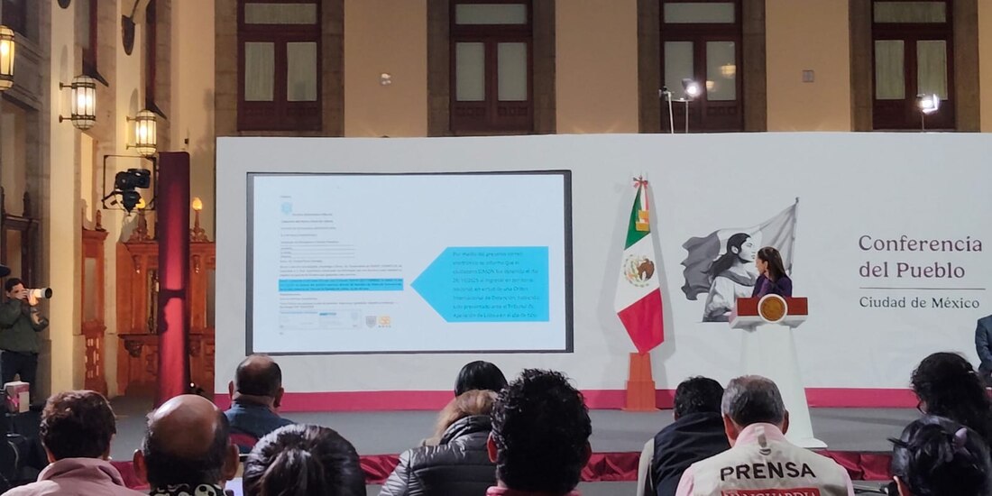 La Presidenta de México Claudia Sheinbaum en Palacio Nacional.
