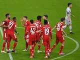Jugadores del Bayern Múnich festejan un gol contra el Bayer Leverkusen el pasado 20 de abril.