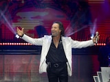El cantante mexicano en su presentación.