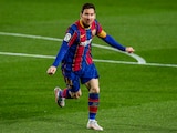 Lionel Messi festeja un gol con el Barcelona en la liga española el pasado 22 de abril.