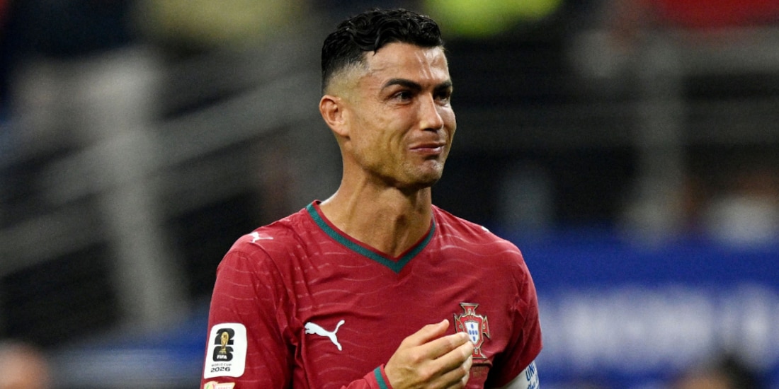 Cristiano Ronaldo tras la derrota frente a España.