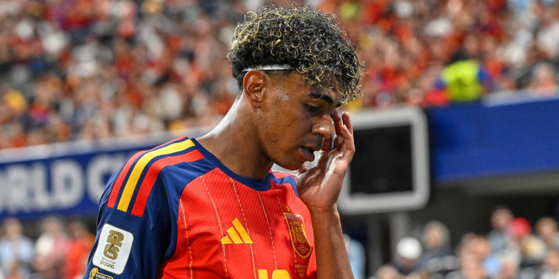 Lamine Yamal en el partido ante Cabo Verde.
