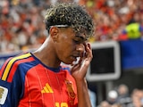 Lamine Yamal en el partido ante Cabo Verde.
