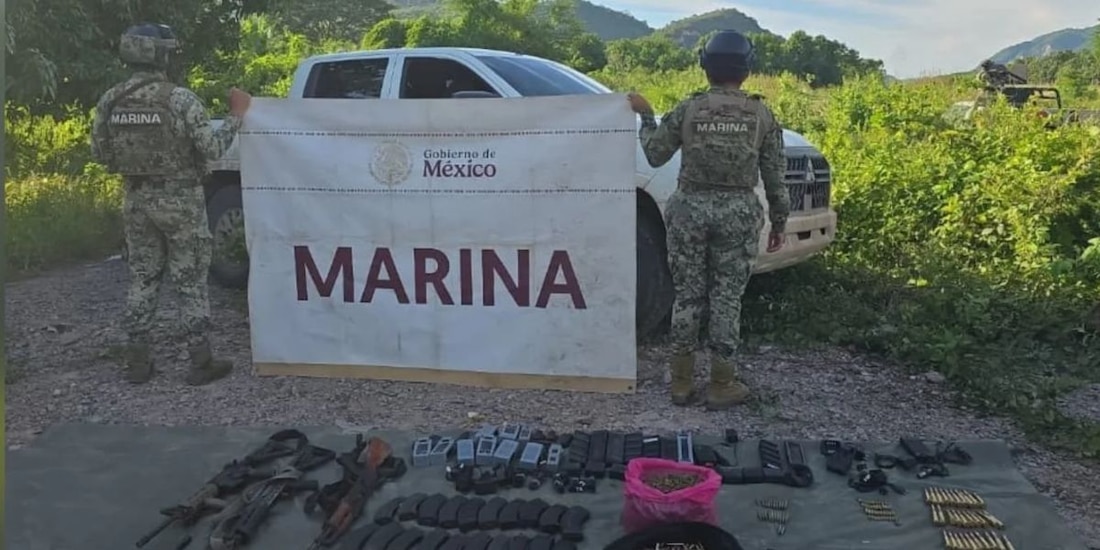 Marina asegura droga, armas y siete artefactos explosivos