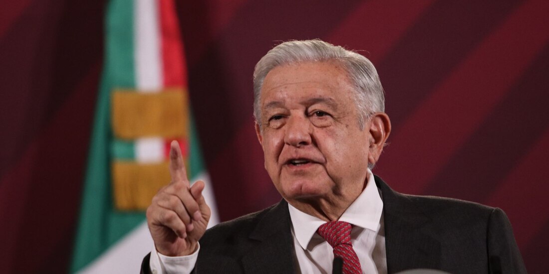 Andrés Manuel López Obrador, presidente de Méxicoc, en Palacio Nacional.