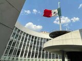 Un aspecto del exterior del Senado de la República, donde se avaló el dictamen de la Ley de Ingresos para 2023 en comisiones