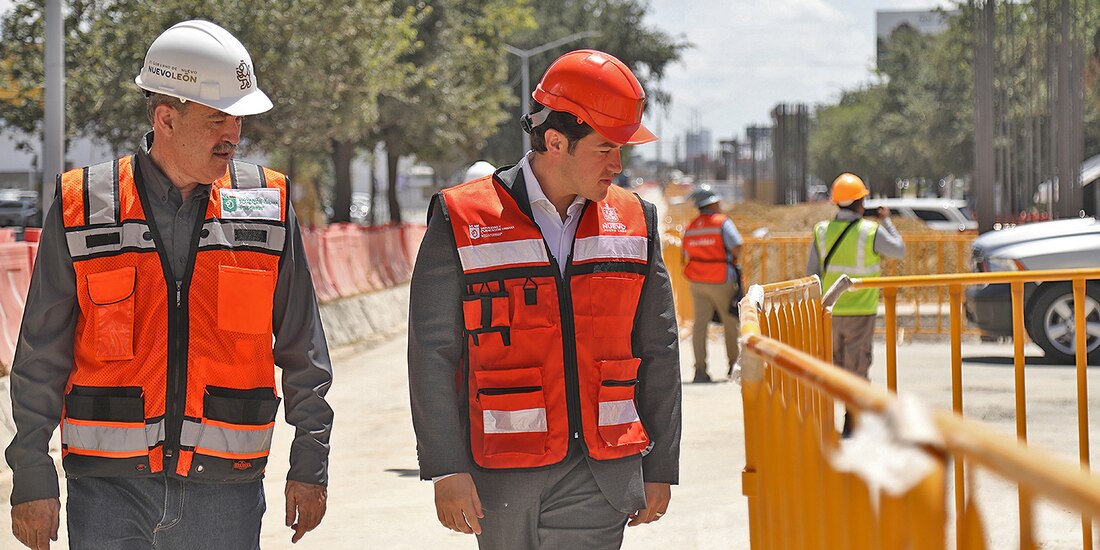 Trabajos de infraestructura en Nuevo León.