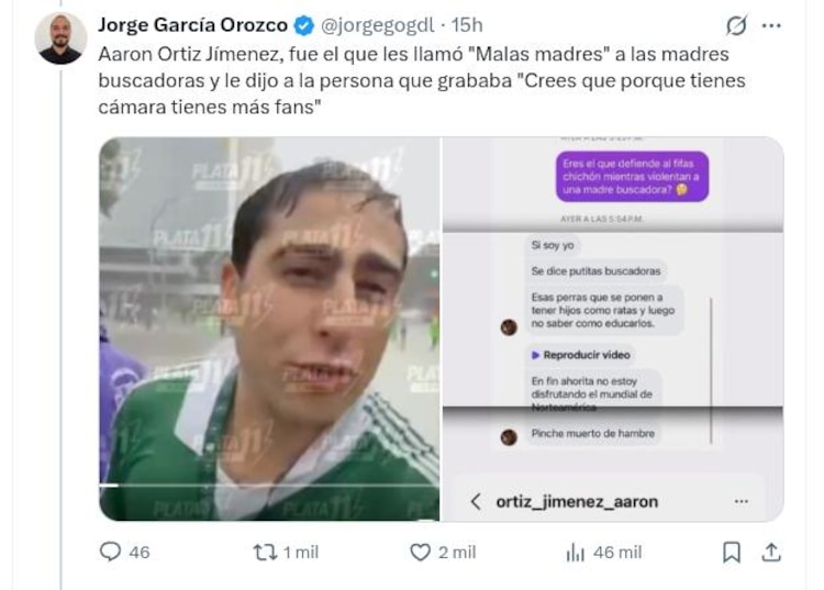 Aaron Ortiz Jimenez, uno de los agresores.