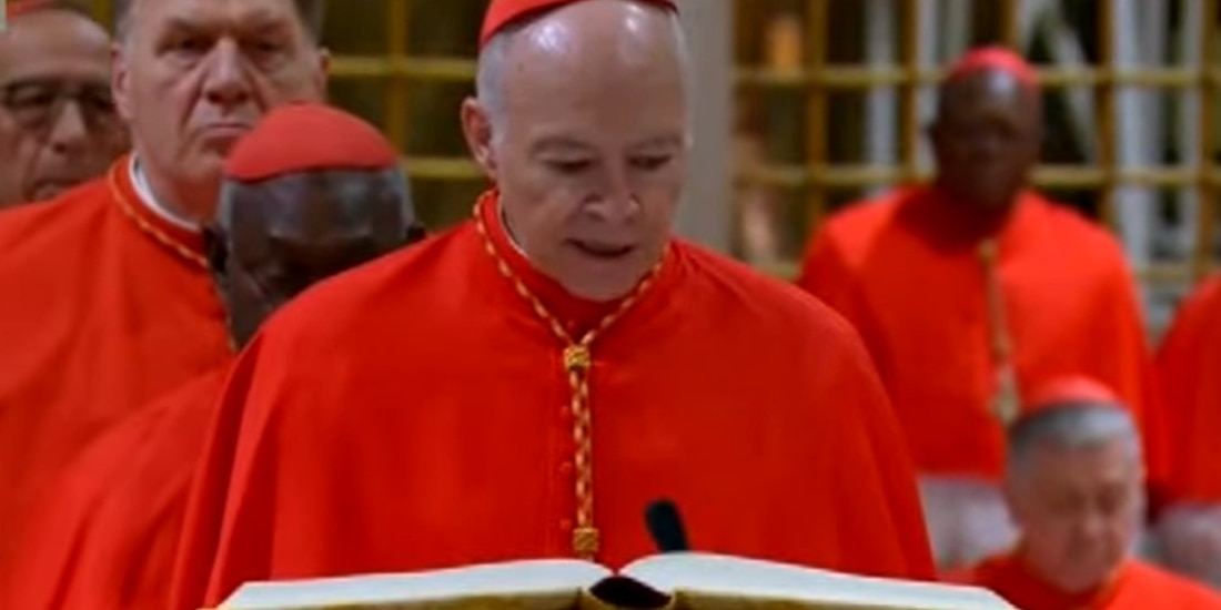 El cardenal Carlos Aguiar Retes este miércoles en el Vaticano.