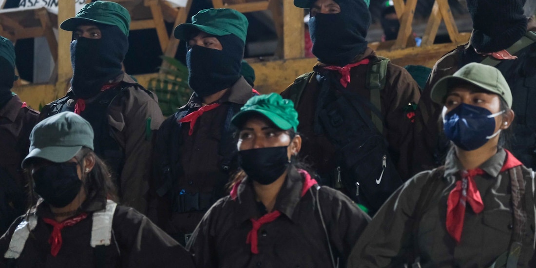 Integrantes del EZLN celebran su 30 aniversario el pasado 1 de enero.