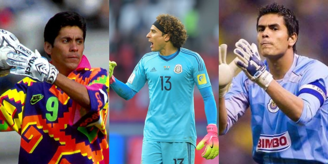 Jorge Campos, Guillermo Ochoa y Oswaldo Sánchez, tres de los porteros históricos de México.