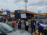 Bloqueo sobre la calzada de Tlalpan, a la altura del metro Ermita, el 6 de octubre de 2026.