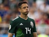 Javier "Chicharito" Hernández durante un juego con la Selección Mexicana.