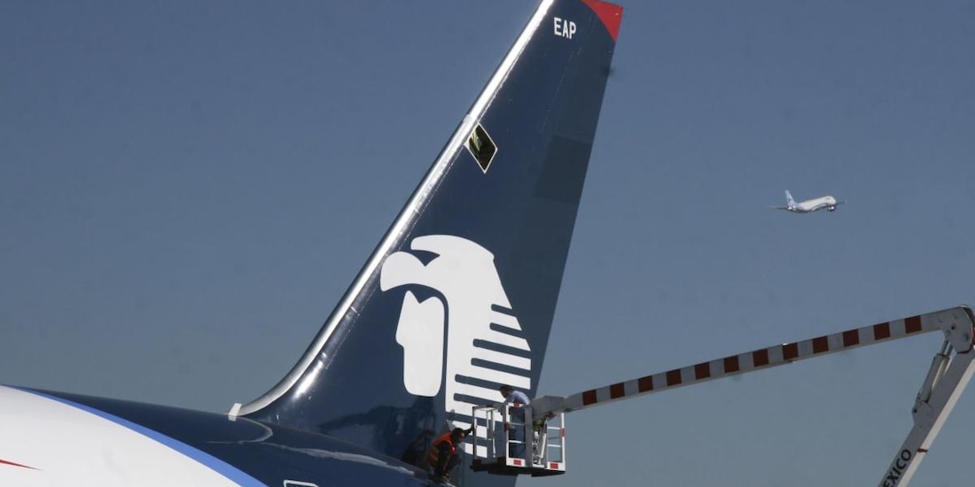 Avión de Aeroméxico aterriza de emergencia en Hermosillo, Sonora.