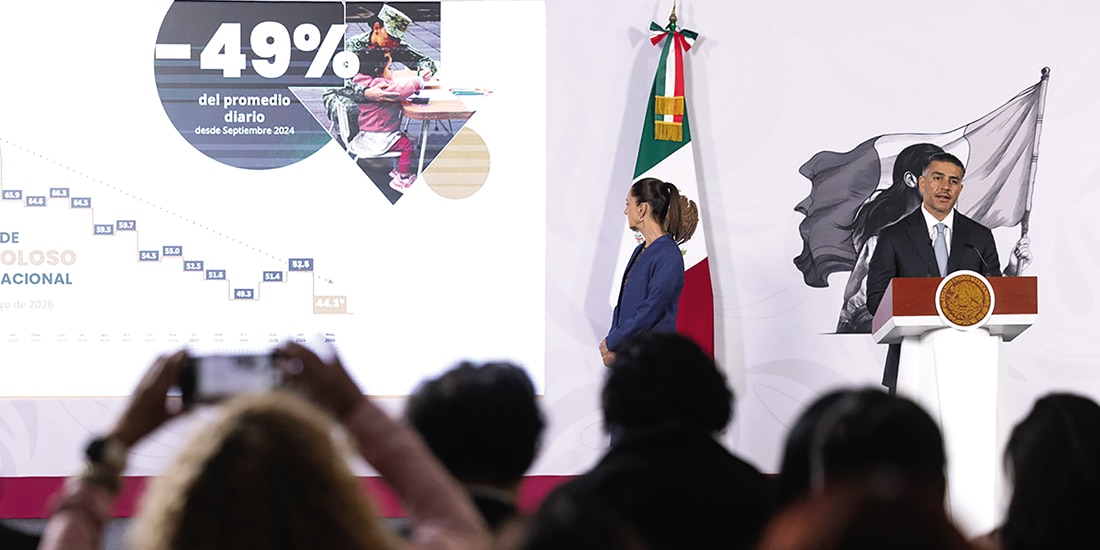 LA PRESIDENTA, ayer, con García Harfuch