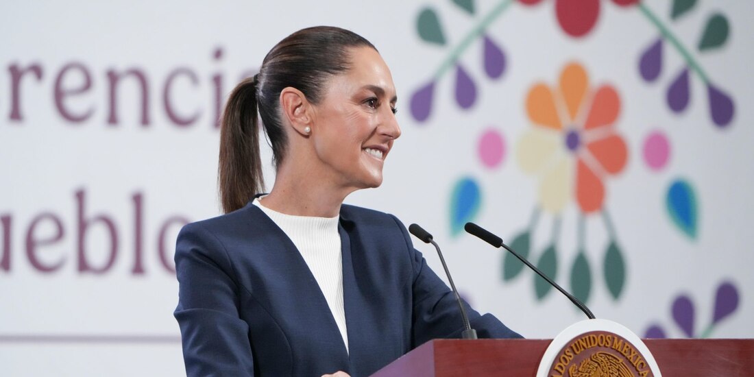 Claudia Sheinbaum Pardo, Presidenta de México, encabezó la conferencia “Mañanera del Pueblo”