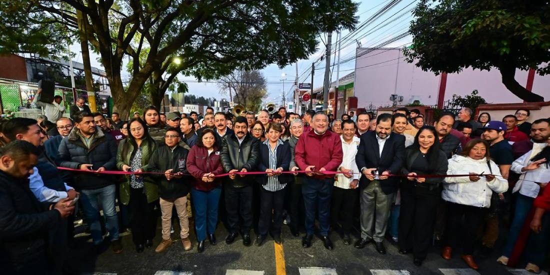 Delfina Gómez invierte 40 mdp en reconstrucción de la Avenida Miguel Hidalgo en Texcoco.