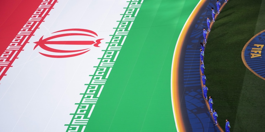 La bandera de Irán en el protocolo de inicio de la Copa del Mundo 2026