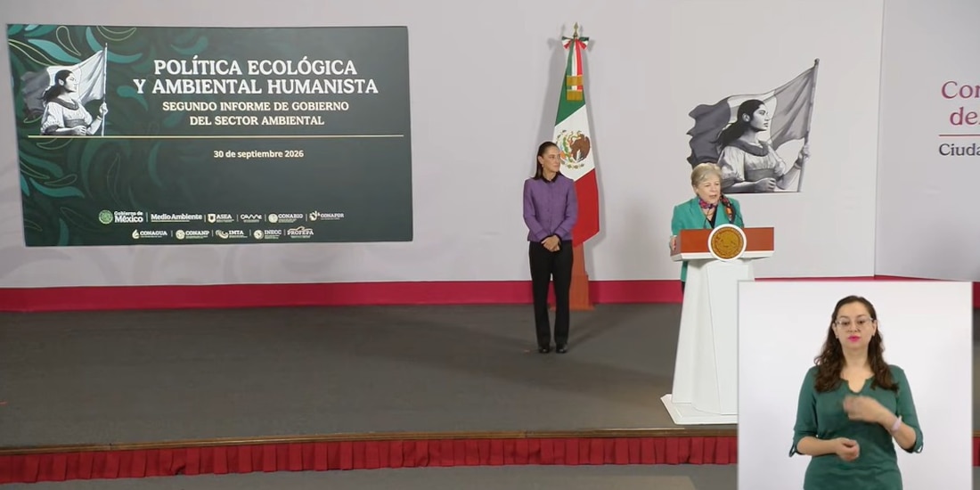 Alicia Bárcena este miércoles en Palacio Nacional.