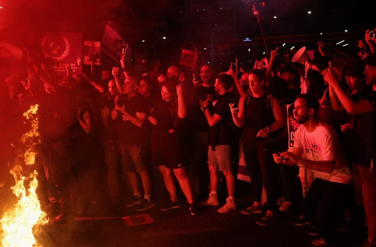 Protestas en Israel contra el primer ministro Benjamin Netanyahu.