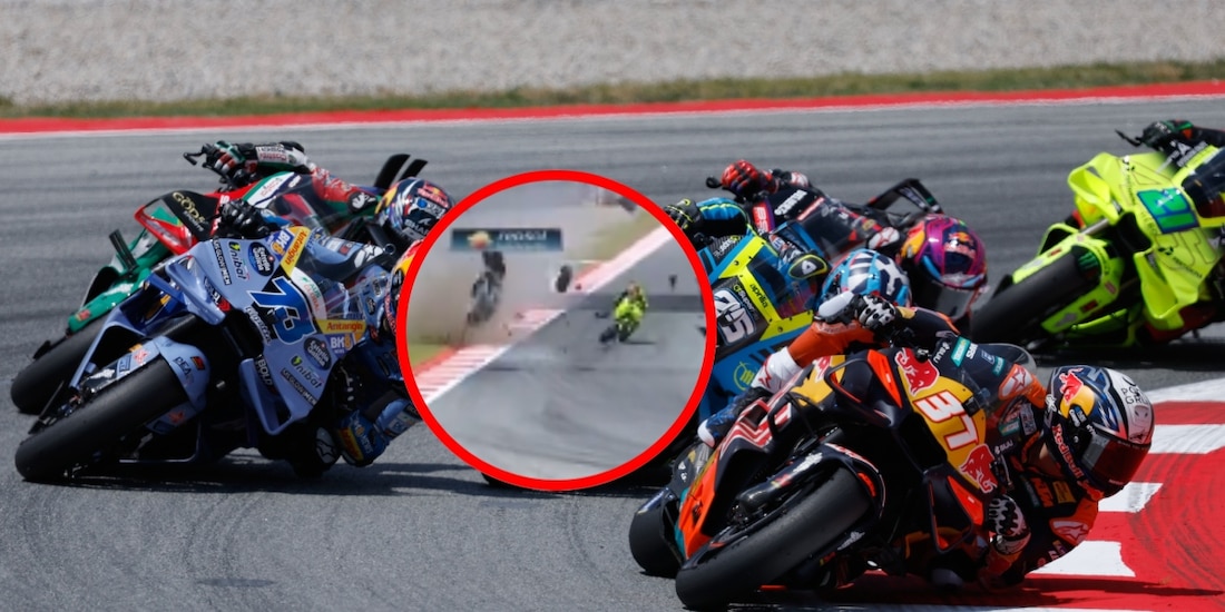 Un terrible accidente se vivió en el Gran Premio de Cataluña de MotoGP.