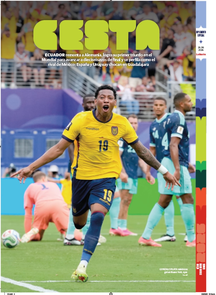 Ecuador remonta a Alemania, logra su primer triunfo en el Mundial para avanzar a dieciseisavos de final y se perfila como el rival de México; España y Uruguay chocan en Guadalajara
