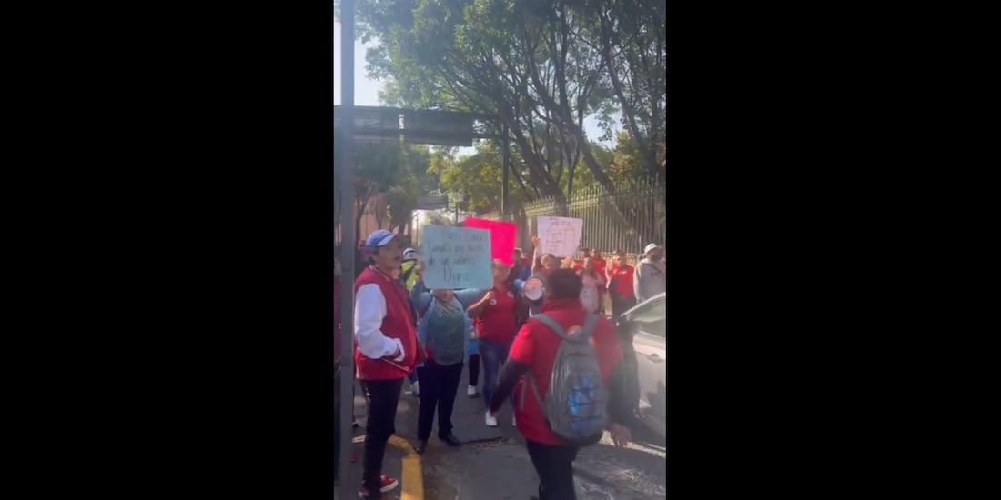 Zona de la protesta.