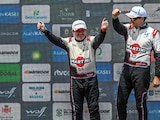 Miguel Granados y Marc Martí festejan su victoria en el WRC Rally Islas Canarias 2026.