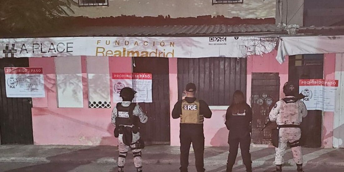 FGE y Guardia Nacional desmantelan centro de prostitución en Benito Juárez.
