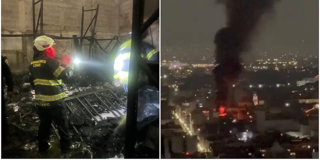 Incendio en bodega del Centro Histórico de la Ciudad de México, el 27 de julio de 2026.