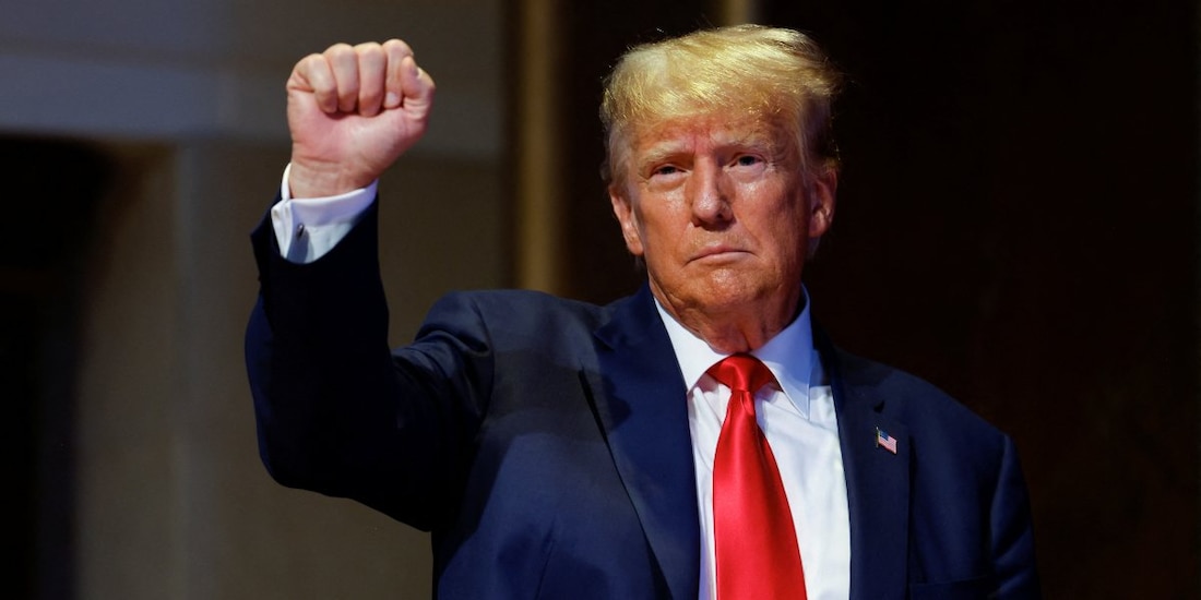 Donald Trump afirmó que seguirá en la carrera a la Casa Blanca aunque sea condenado.