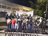 Los 15 detenidos en Tapachula, Chiapas.