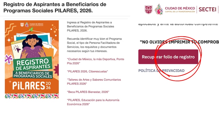 Registro Pilares 2026