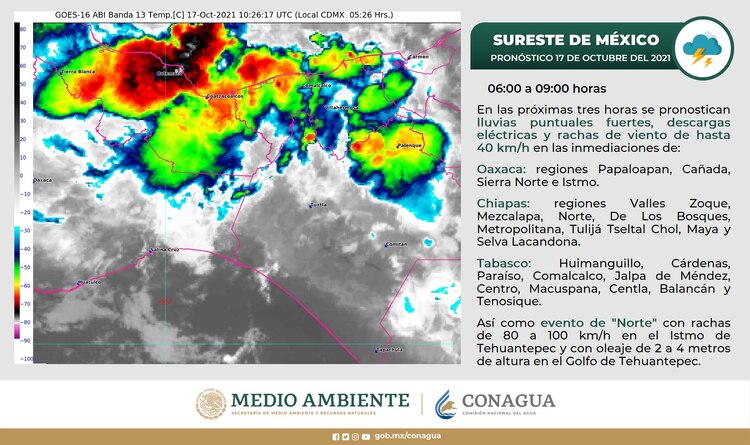 Estas son las zonas específicas donde se preven lluvias esta mañana