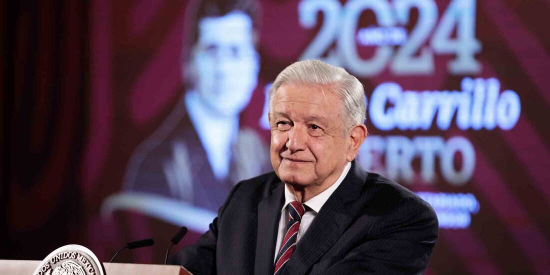 El Presidente Andrés Manuel López Obrador, ayer, en conferencia de prensa.