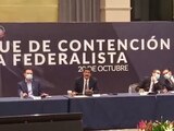 Javier Corral, en el Senado.