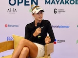 Nelly Korda en conferencia de prensa previo al inicio del torneo.