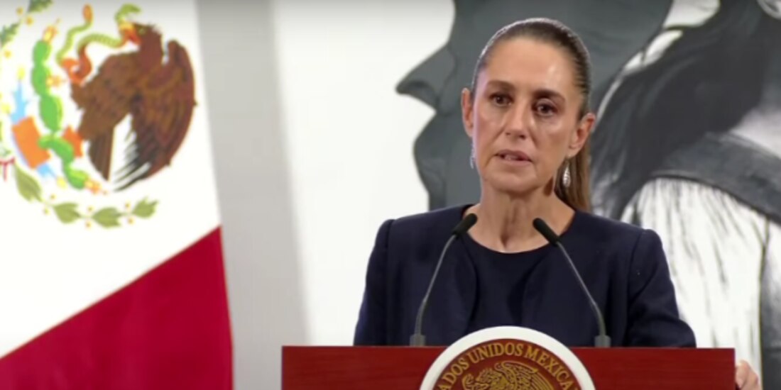 La Presidenta Claudia Sheinbaum, ayer, en conferencia.