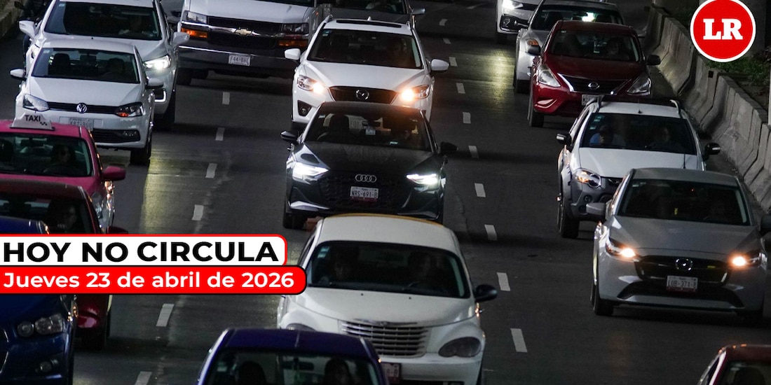 Revisa cómo aplica el Hoy No Circula este jueves 23 de abril de 2026 en la Ciudad de México y el Estado de México.