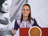 SHEINBAUM, ayer, en el Salón Tesorería