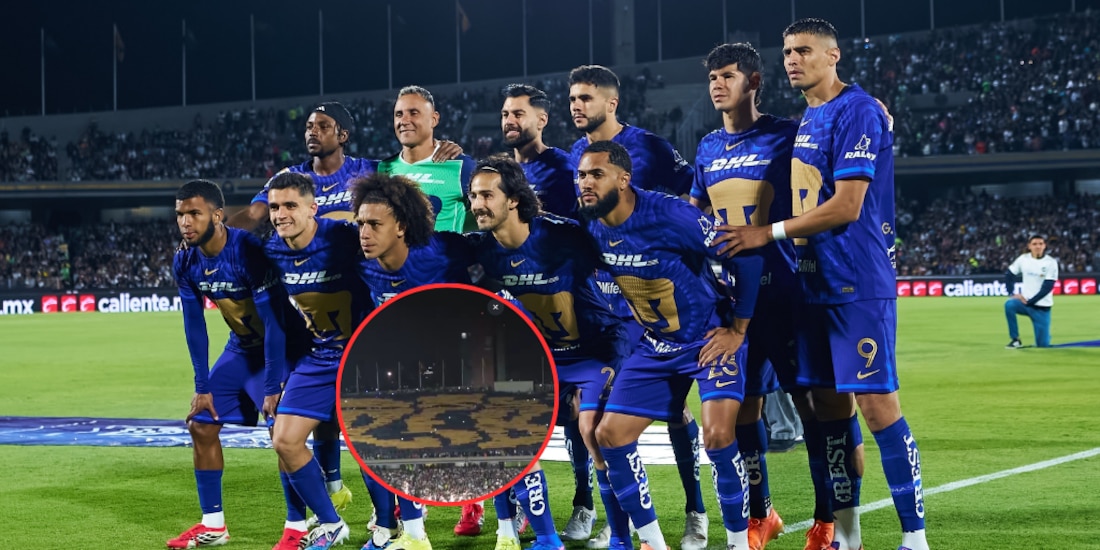 La Rebel organizó un tremendo tifo para el Clásico Capitalino.