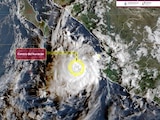 Imagen satelital del Huracán Simón.