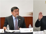 Los senadores Óscar Cantón Zetina, de Morena, y Jorge Carlos Ramírez Marín, del Partido Verde.