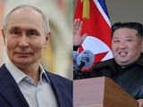 Kim Jong-Un (derecha) y Vladimir Putin (izquierda)